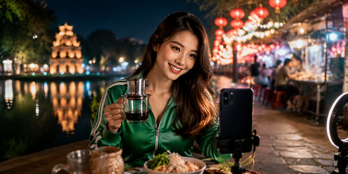 Người dùng Hà Nội thưởng thức cà phê và tham gia cá cược trực tuyến buổi sáng